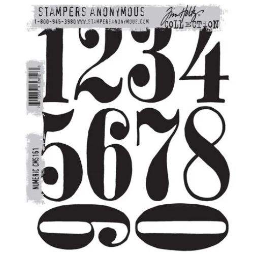 Stampers Anonymous Numeric Tim Holtz Cling Stamps (CMS161)