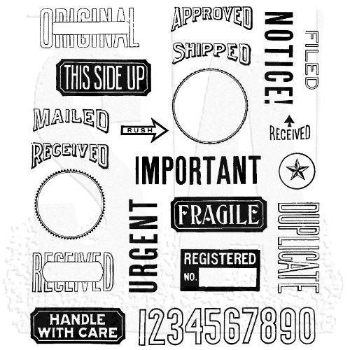 Tim Holtz Cling Mount Stamps: Mail Art