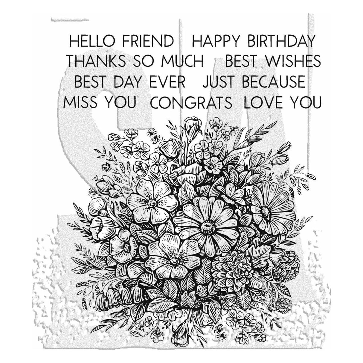 Tim Holtz Cling Mount Stamp: Floristry