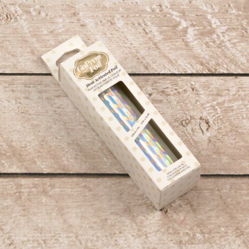 Couture Creations - Foil - Silver (Iridescent Cube Pattern) - Heat activated