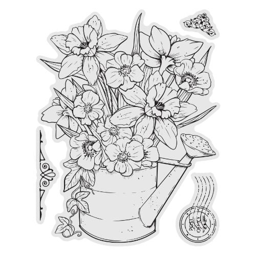 Couture Creations - Daffodils Stamp and Colour Set (4pc)