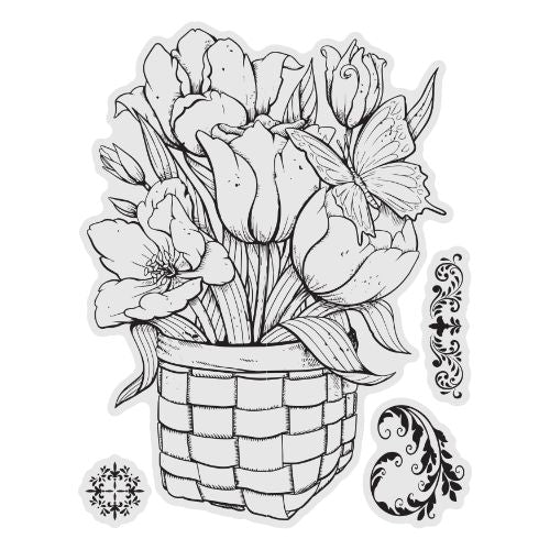 Couture Creations - Tulip Stamp and Colour Set (4pc)