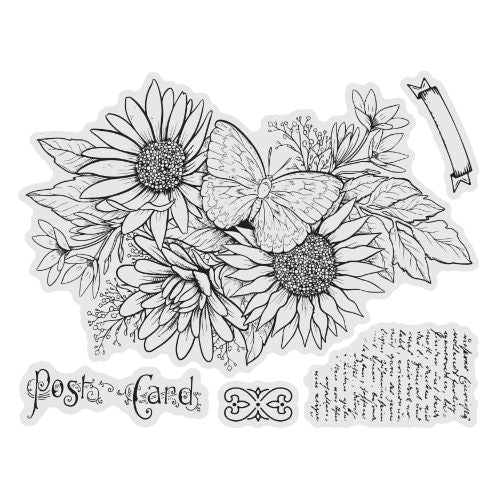 Couture Creations - Sunflower Stamp and Colour Set (5pc)