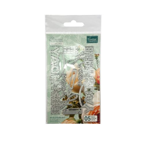 Couture Creations - Die - Elegance - Happy Birthday Layered Sentiment (5pc)