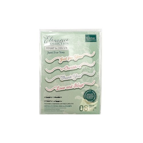 Couture Creations - Sentiment Stamp and Die Set - Elegance - Just For You Mini (4pc)