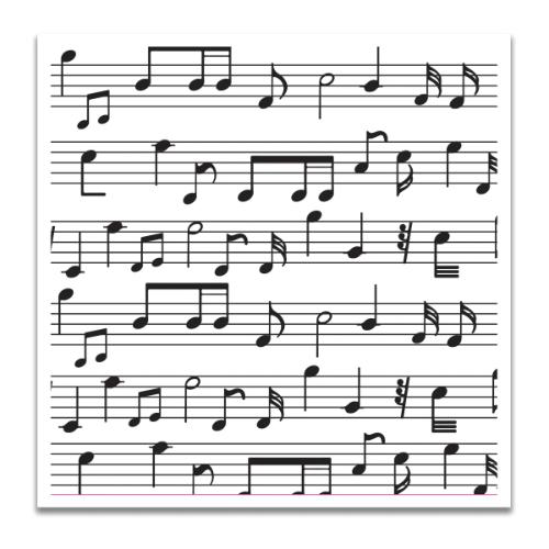 Couture Creations - Vintage Tea Collection - Stamp - Musical Notes