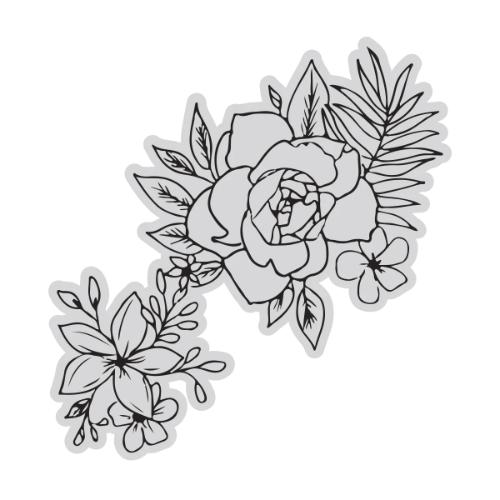 Couture Creations - Vintage Tea Collection - Stamp - Rose 1