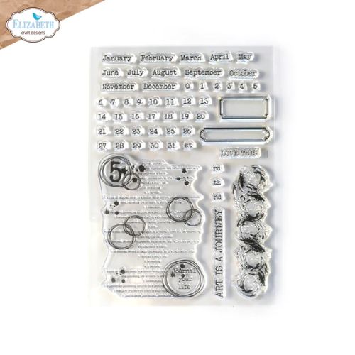 Elizabeth Crafts Designs - Journal Dates and Months Stamp Set