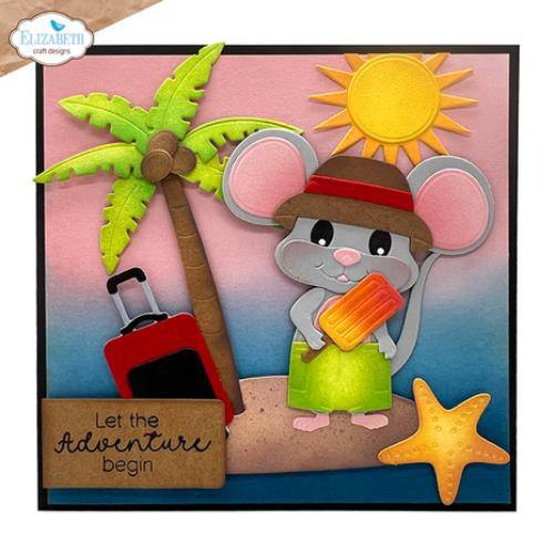 Elizabeth Craft Designs Good Times Stamps Summer Travel Sentiments (CS411)