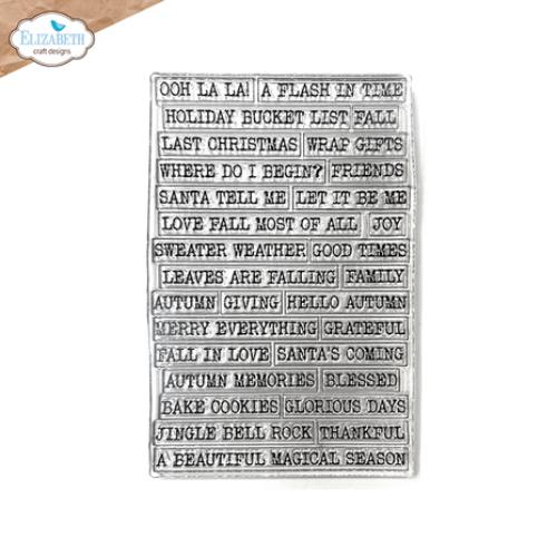 Elizabeth Craft Designs - Journal phrases 6 Stamps