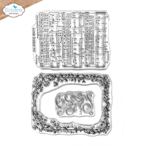 Elizabeth Craft Designs Romantic Revival Stamps Music & Ornate Frame (CS431)