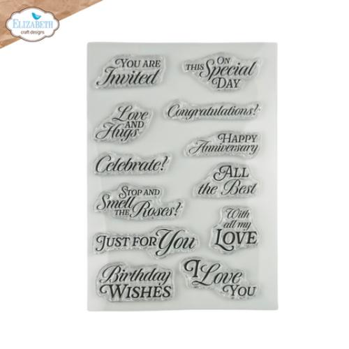 Elizabeth Craft Designs - Bohemian Rose Sentiments Stamp Set (CS432)