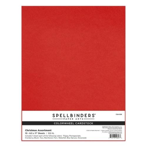 Spellbinders - Christmas Assortment ColorWheel Cardstock 8.5 x 11" - 10 Sheets