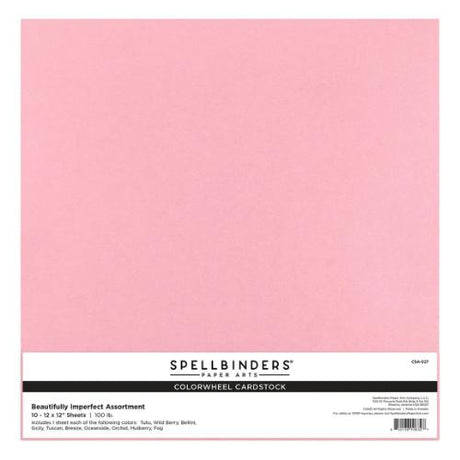 Spellbinders - Beautifully Imperfect ColorWheel Cardstock 12"x12" - 10 Sheets - Postage as per actual