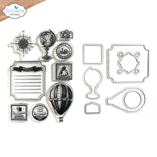 Elizabeth Craft Designs Remember Moments Stamp & Die Around the World (CSD361)