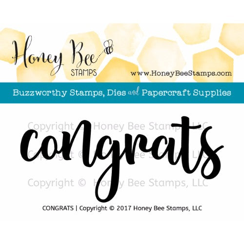 Honey Bee Stamps - Congrats (2x4 Stamp Set)