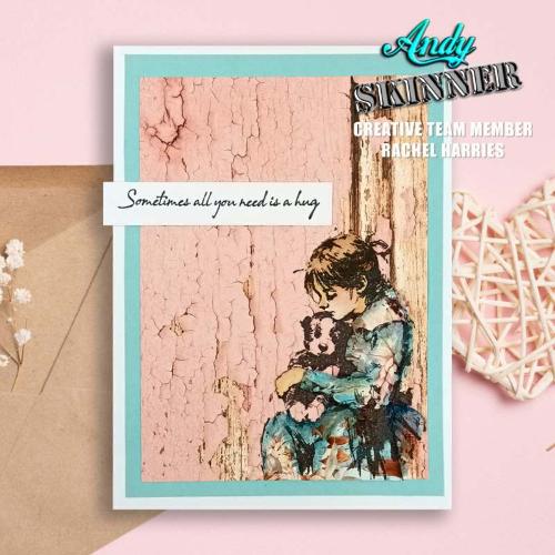 Andy Skinner All You Need Is A Hug 3.5 in x 5.25 in Pre Cut Rubber Stamp