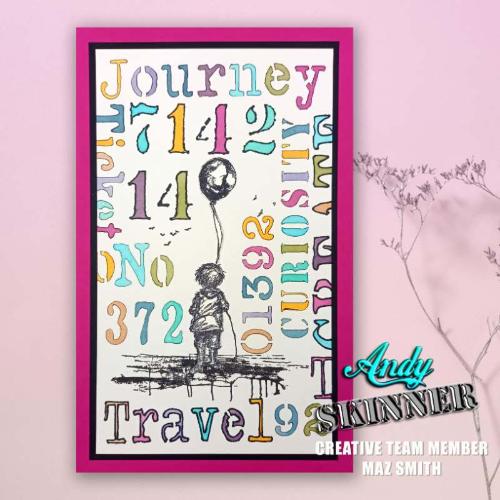 Andy Skinner The Places You Will Go 3.5 in x 5.25 in Pre Cut Rubber Stamp
