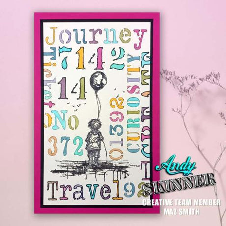 Andy Skinner The Places You Will Go 3.5 in x 5.25 in Pre Cut Rubber Stamp