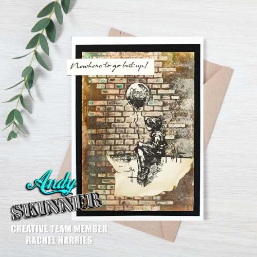 Andy Skinner Let Your Dreams Take Flight 3.5 in x 5.25 in Pre Cut Rubber Stamp