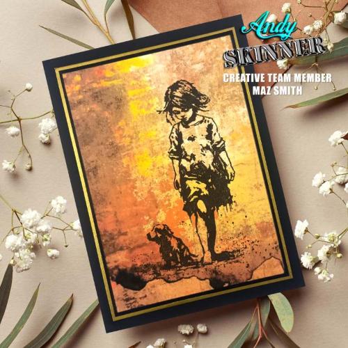 Andy Skinner Best Friends 3.5 in x 5.25 in Pre Cut Rubber Stamp