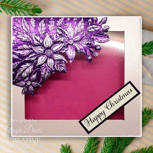 Creative Expressions Poinsettias & Baubles 5 in x 7 in 3D Embossing Folder
