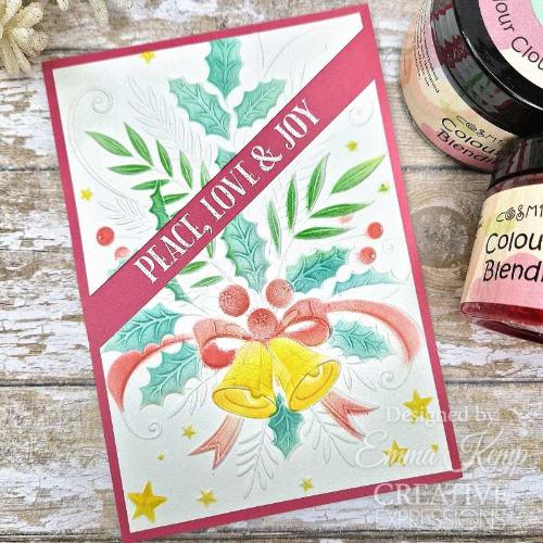 Creative Expressions Jingle Bells 5 in x 7 in 3D Embossing Folder