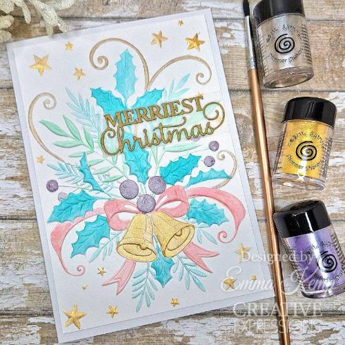 Creative Expressions Jingle Bells 5 in x 7 in 3D Embossing Folder