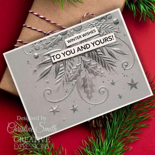 Creative Expressions Jingle Bells 5 in x 7 in 3D Embossing Folder
