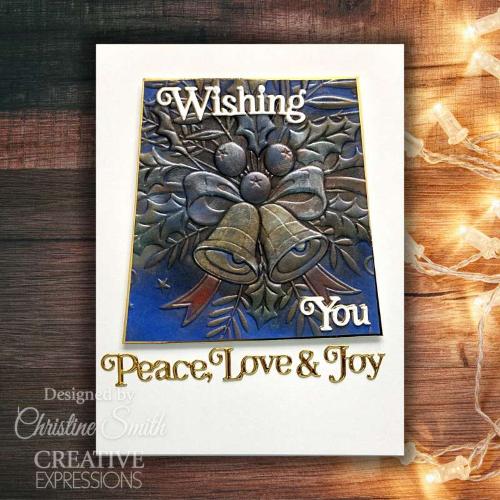 Creative Expressions Jingle Bells 5 in x 7 in 3D Embossing Folder