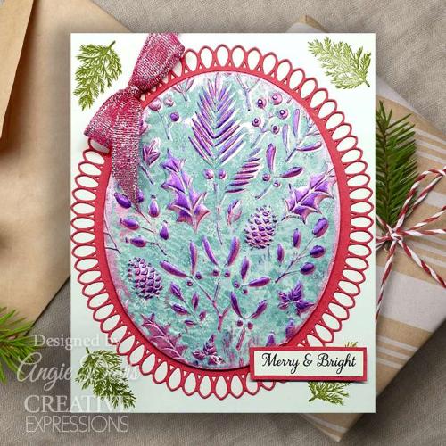 Creative Expressions Winter Foliage 5 in x 7 in 3D Embossing Folder