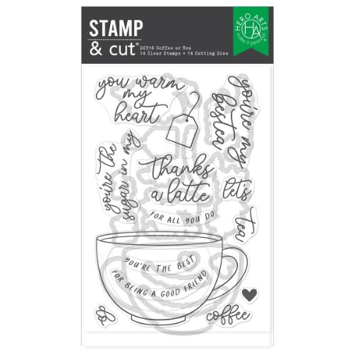 Hero Arts - Coffee or Tea Stamp & Cut