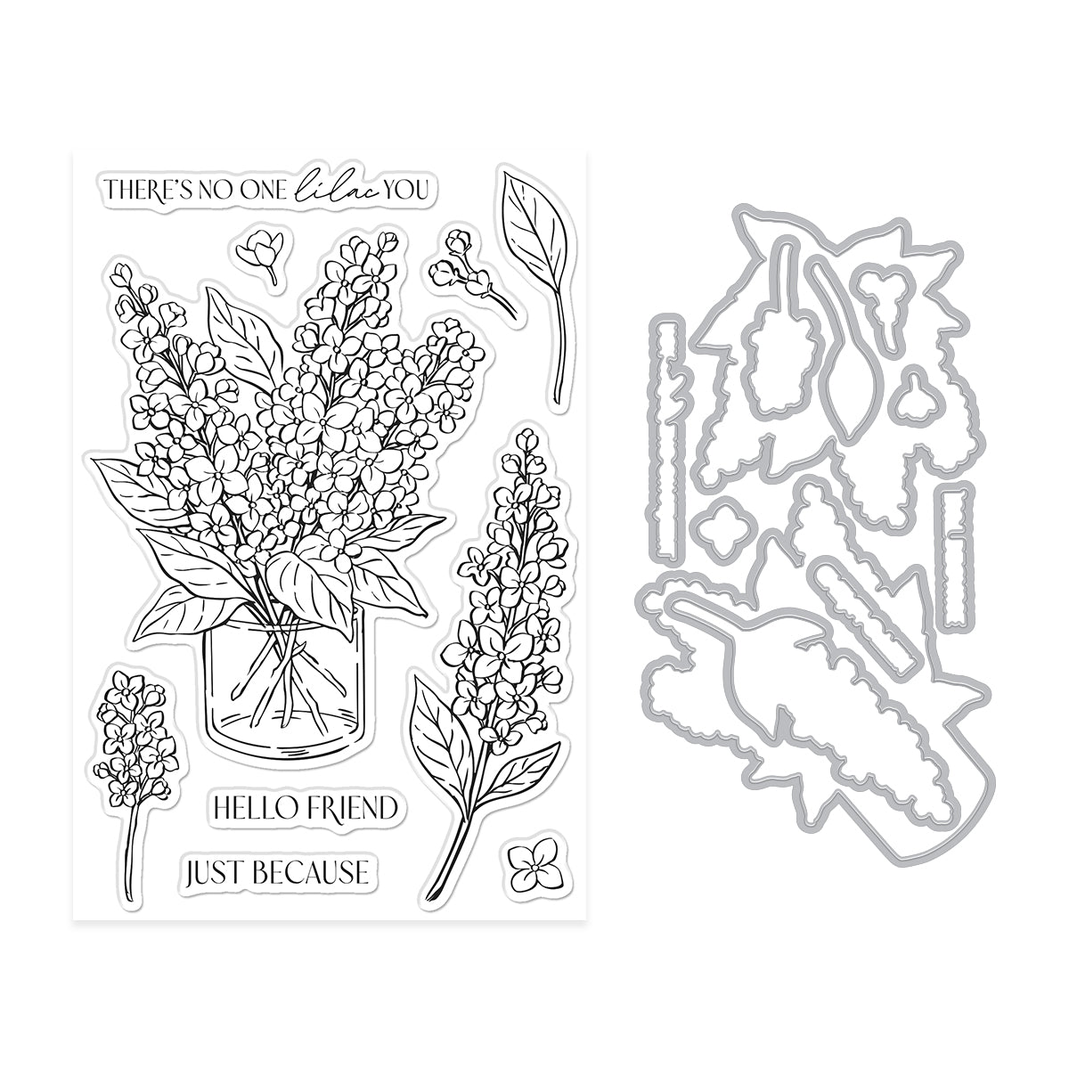 Hero Arts No One Lilac You Stamp & Cut Set
