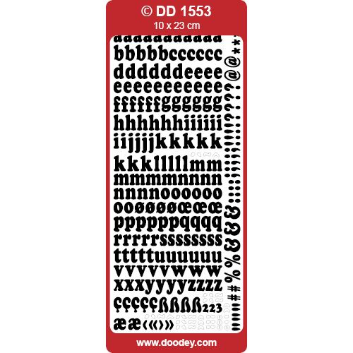 Peel-Off Stickers 10√ó23 cm - Alphabet abc (small) - Gold - 101