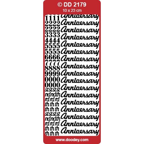 Peel-Off Stickers 10√ó23 cm - Anniversary / Numbers - Gold - 101