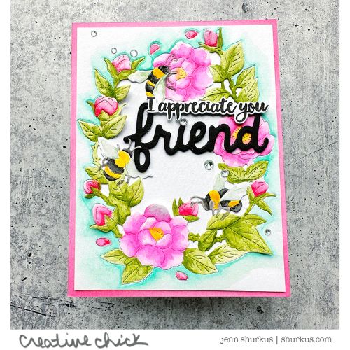 Hero Arts - Bee Florals Window Fancy Die