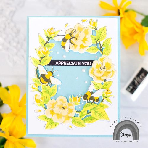 Hero Arts - Bee Florals Window Fancy Die