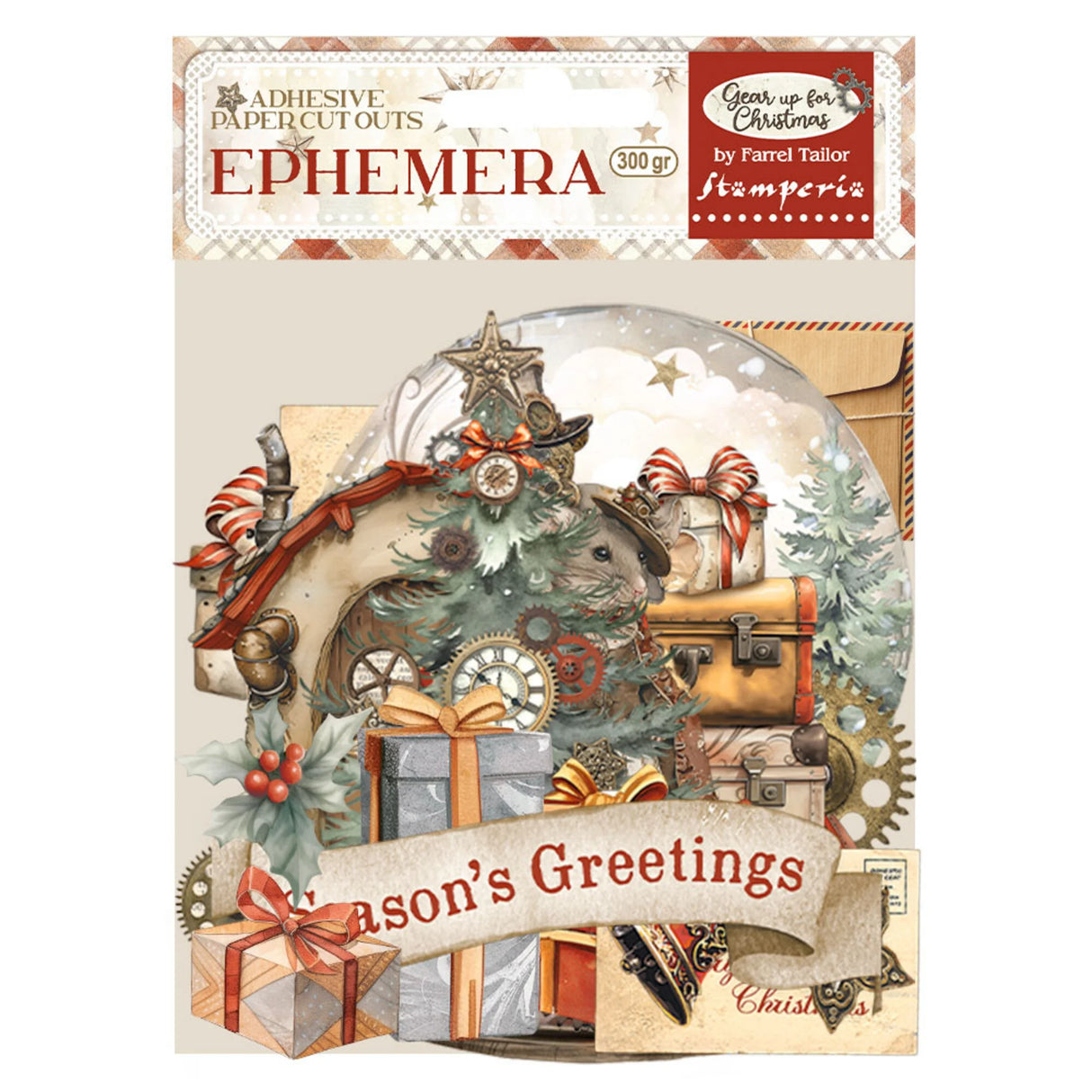 Stamperia Gear up for Christmas Ephemera (37pcs) (DFLCT50)