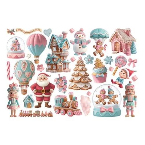 Stamperia - Candy Christmas Adhesive Ephemera from the Candy Christmas Collection