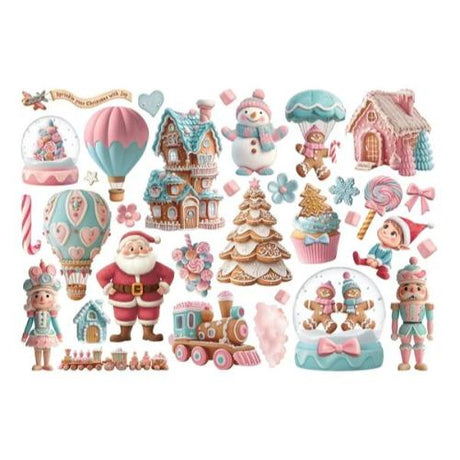 Stamperia - Candy Christmas Adhesive Ephemera from the Candy Christmas Collection