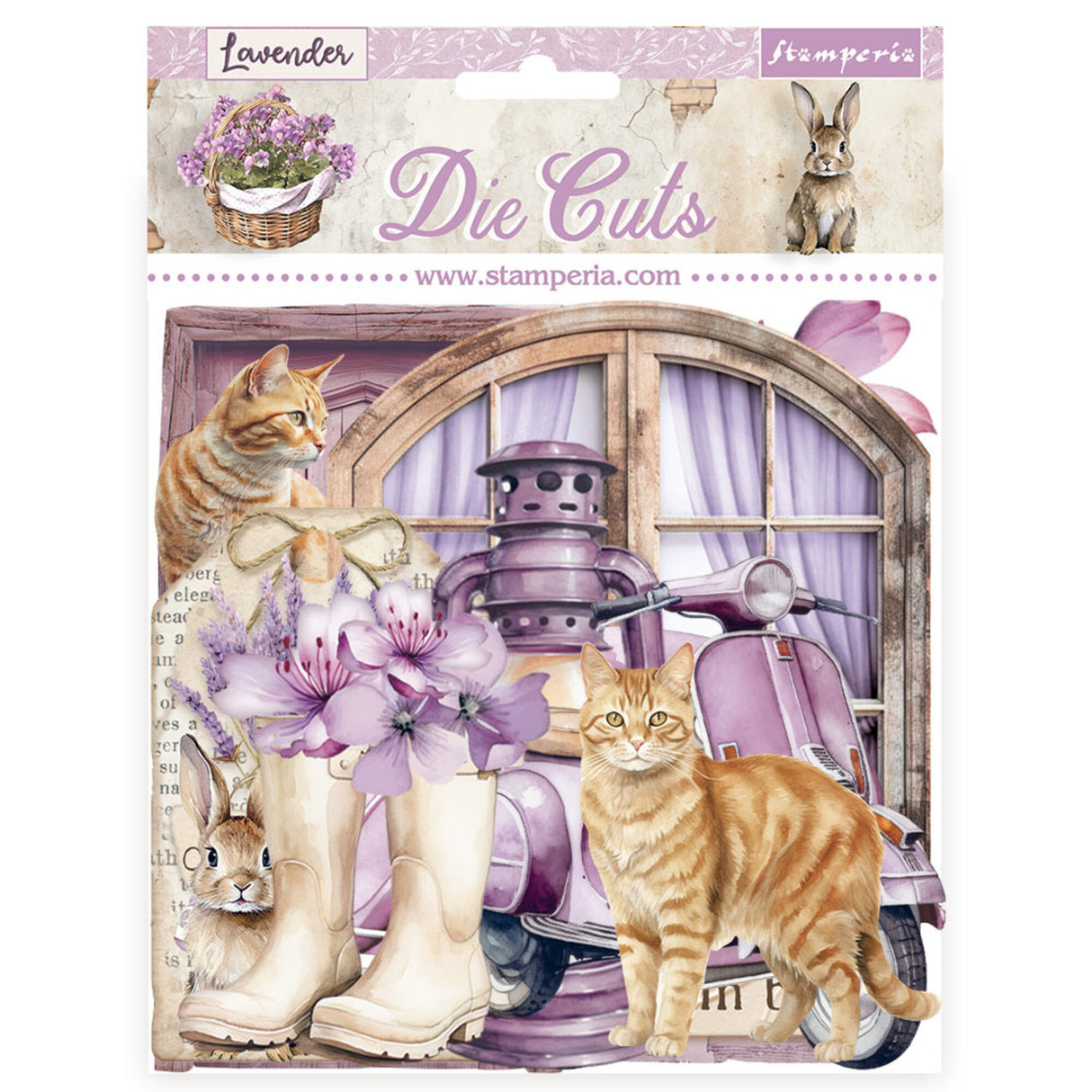 Stamperia Lavender Die Cuts Assorted (56pcs) (DFLDC100)