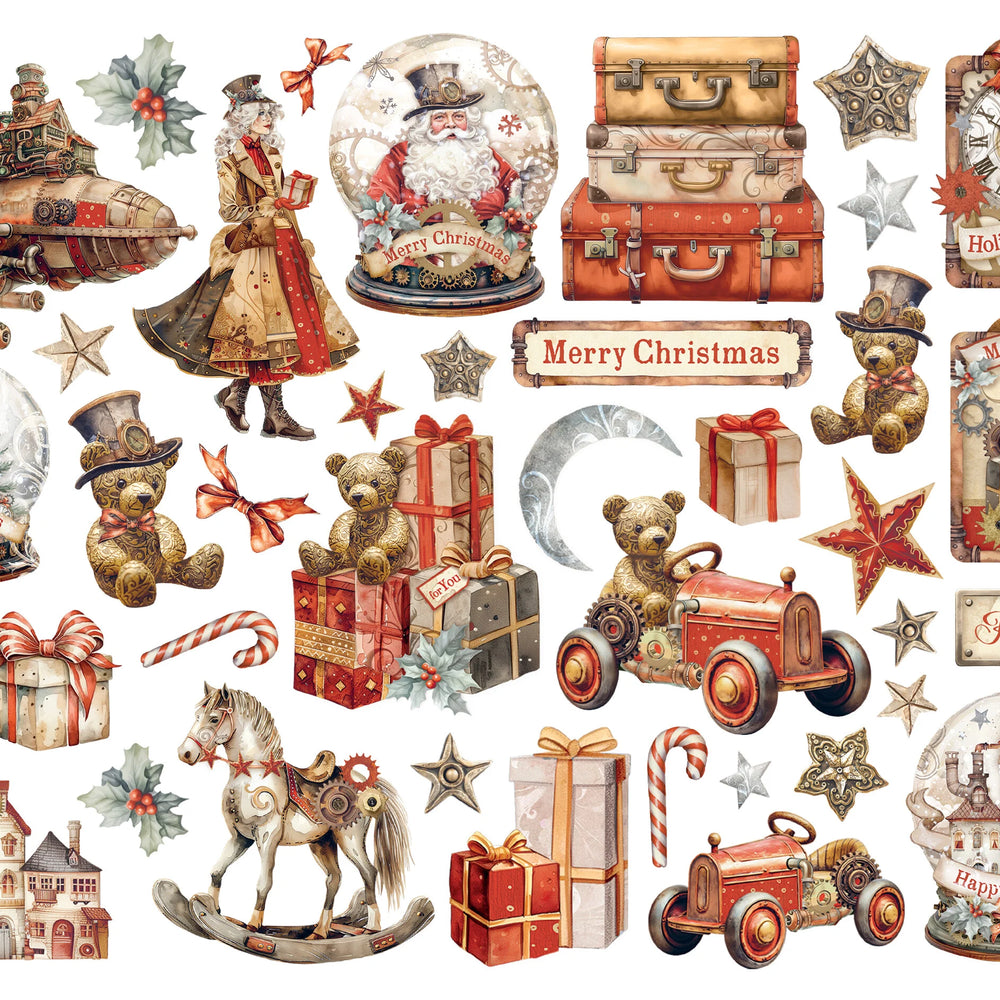 Stamperia Gear up for Christmas Die Cuts Assorted (39pcs) (DFLDC102)