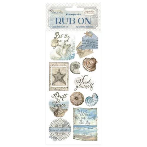 Stamperia Silent Sea Rub-On 4x8,5 Inch Shells (DFLRB158)