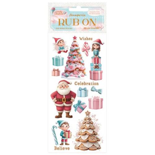 Stamperia - Candy Christmas Santa Claus Rub-ons from the Candy Christmas Collection