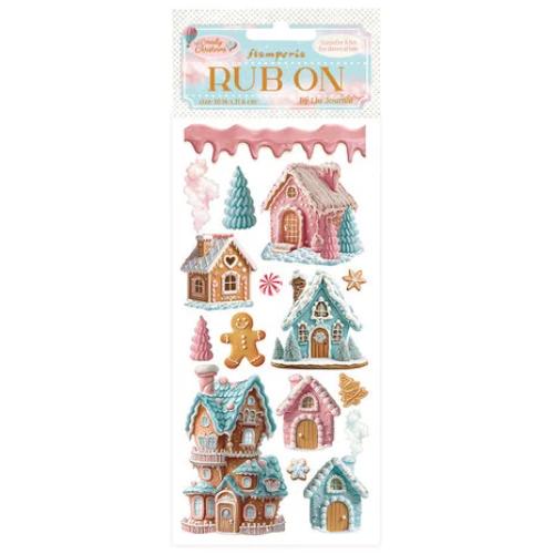 Stamperia - Candy Christmas Marzipan Houses Rub-ons from the Candy Christmas Collection
