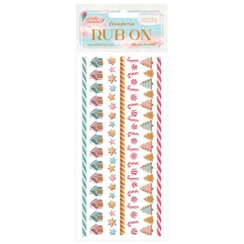 Stamperia - Candy Christmas Stripes Rub-ons from the Candy Christmas Collection