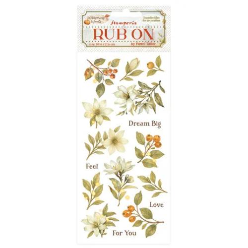 Stamperia Whispering Woods Rub-On 4x8,5 Inch Magnolia (DFLRB184)