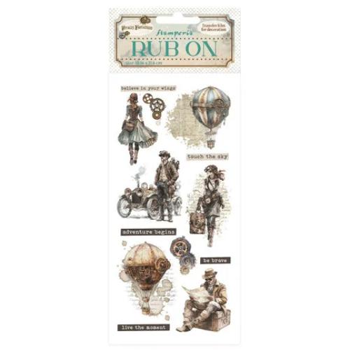 Stamperia Voyages Fantastiques Rub-On 4x8,5 Inch Explorers (DFLRB190)