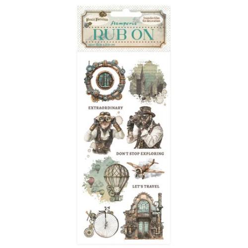Stamperia Voyages Fantastiques Rub-On 4x8,5 Inch Mechanical Wonders (DFLRB192)