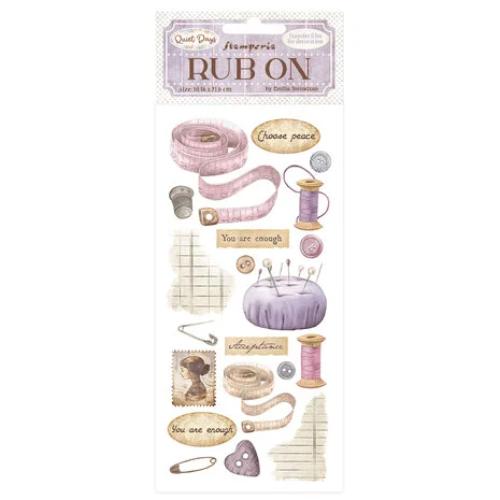 Stamperia Quiet Days Rub-On 8,33x2,36 Inch Sewing (DFLRB204)